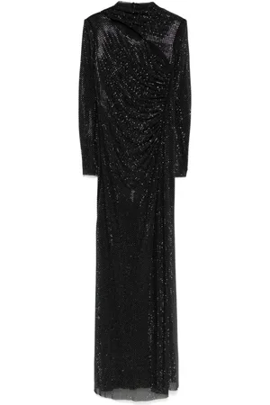Self-Portrait Vestido largo con detalles de strass