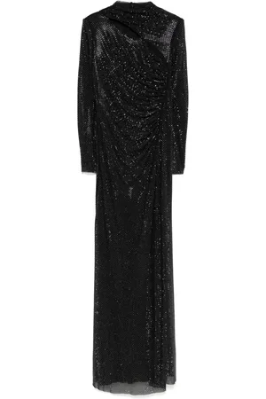 Self-Portrait Vestido largo con detalles de strass
