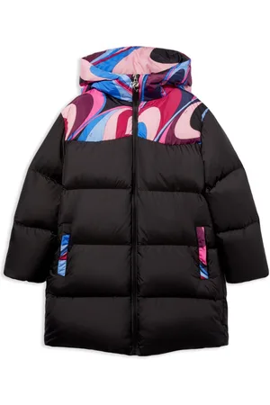 PUCCI Junior Chamarra capitonada con estampado Onde