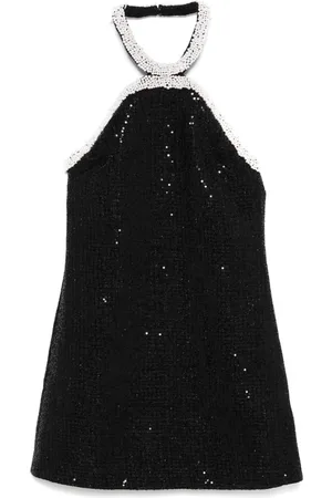 Self-Portrait Vestido corto con ribete de perlas