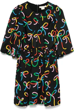 Stella McCartney Vestido con moño estampado