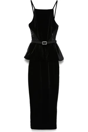 Self-Portrait Vestido midi con peplum