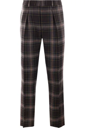 Fendi Pantalones con motivo de cuadros tartán