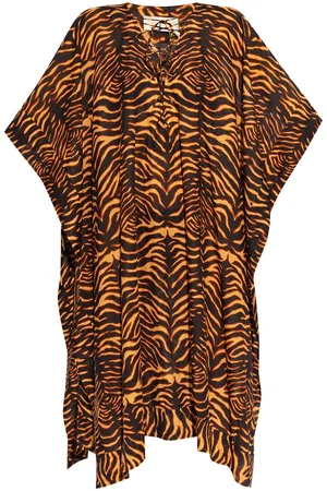 ULLA JOHNSON Vestido con estampado de tigre