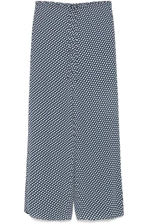 THEORY Pantalones palazzo con cordones en la pretina