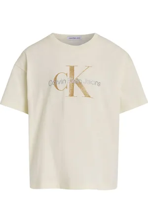 Calvin Klein Playera con logo de glitter