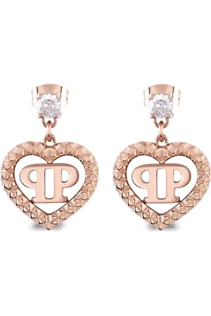 Philipp Plein Aretes con dije de corazón