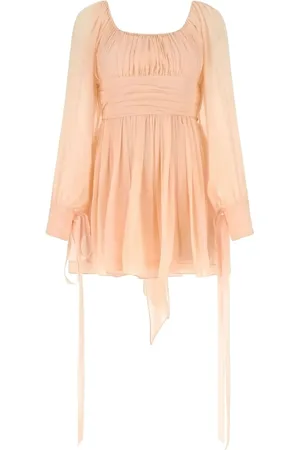 Saint Laurent Vestido corto mangas farol