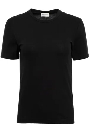 Saint Laurent Playera con cuello redondo