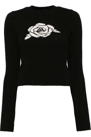 Cynthia Rowley Suéter con rosas en intarsia