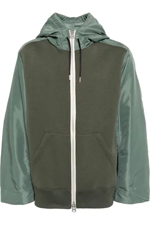 SACAI Hoodie con diseño patchwork