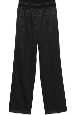 Helmut Lang Pantalones con logo en jacquard