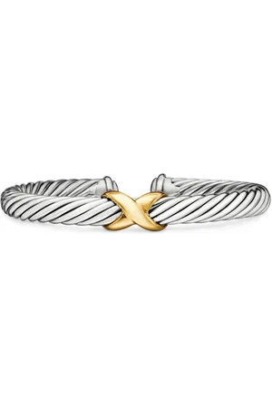 David Yurman Pulsera Classic Cable en oro amarillo de 14kt y plata de ley de 7mm