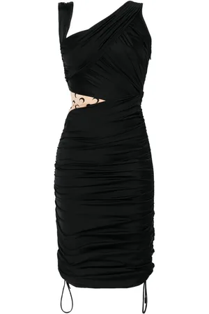 Marine Serre Vestido midi con diseño drapeado
