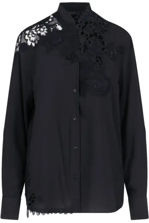 ERMANNO SCERVINO Camisa de seda con detalle de encaje