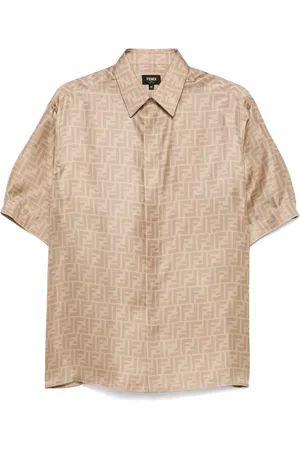 Fendi Camisa de seda con logo FF
