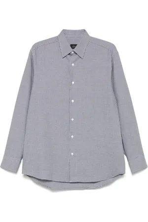 BRIONI Camisa con motivo pied de poule
