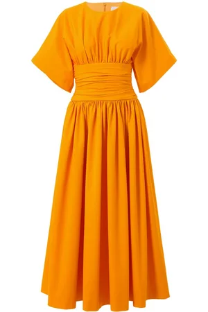 Carolina Herrera Vestido midi con fajín en la cintura