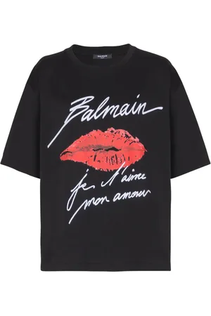 Balmain Playera con estampado de beso