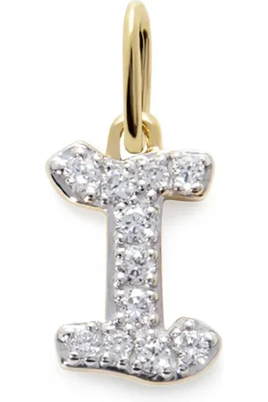 Monica Vinader Dije I en oro amarillo de 14kt con diamantes