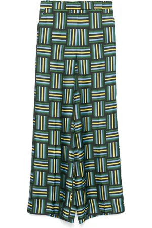 Dorothee Schumacher Pantalones de seda estampados