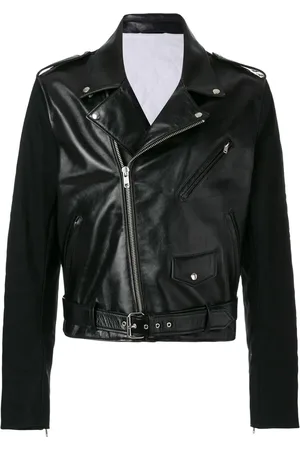 Calvin Klein Chamarra biker de cuero