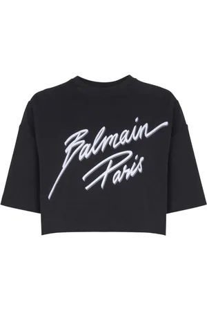 Balmain Playera corta con logo afelpado