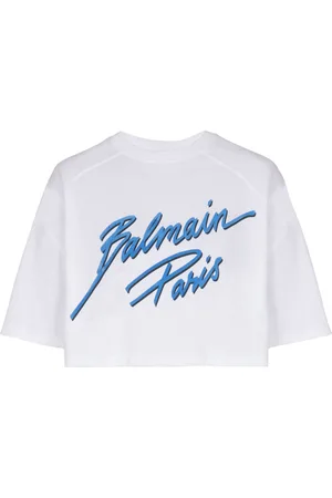 Balmain Playera corta con logo afelpado