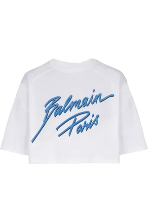 Balmain Playera corta con logo afelpado