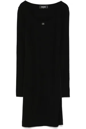 Dsquared2 Vestido midi con placa del logo