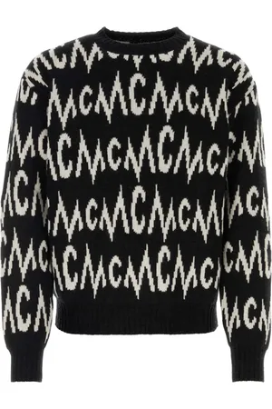 MCM Suéter con logo en intarsia