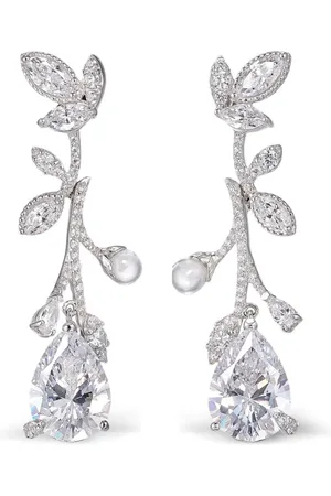 Anabela Chan Aretes Citrus Vine en oro amarillo de 18kt con diamantes