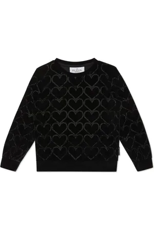 Philipp Plein Sudadera con apliques de corazón