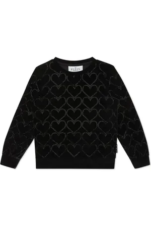 Philipp Plein Sudadera con apliques de corazón