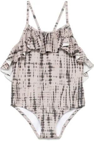 Le pandorine Traje de baño con estampado tie-dye