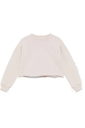 Le pandorine Sudadera con ribete de plumas