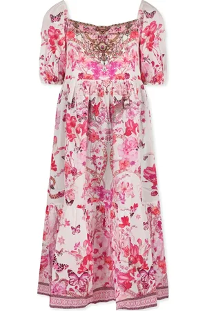 Camilla Vestido midi con mangas farol