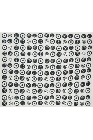 10 CORSO COMO Toalla de lino con estampado Circles de 55cm x 70cm