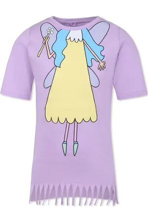 Stella McCartney Vestido estilo playera con estampado de hada