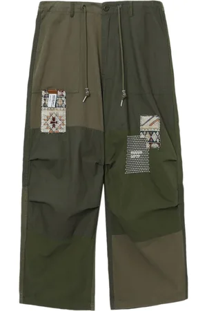Musium Div. Pantalones con diseño patchworks