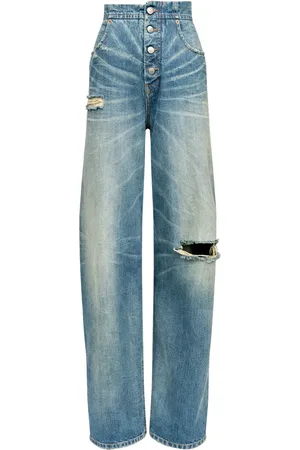 Maison Margiela Jeans rectos con efecto envejecido
