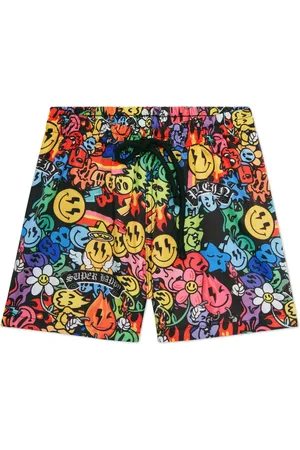 Philipp Plein Shorts de playa con estampado Smiley