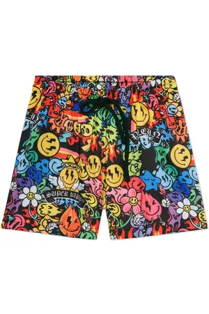 Philipp Plein Shorts de playa con estampado Smiley