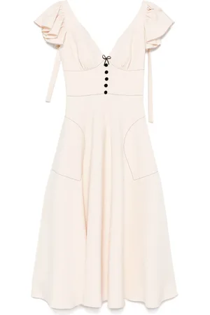 Parlor Vestido midi con costuras en contraste