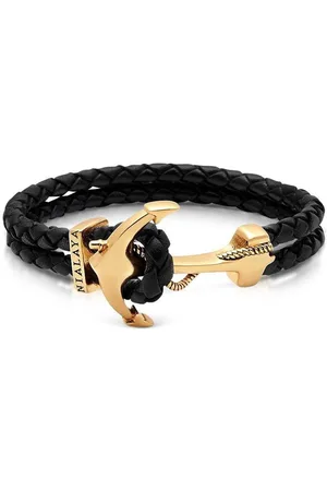 Nialaya Pulsera trenzada con dije Medusa