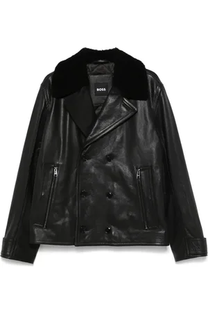HUGO BOSS Chamarra de cuero