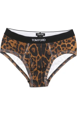 Tom Ford Calzones con estampado de leopardo