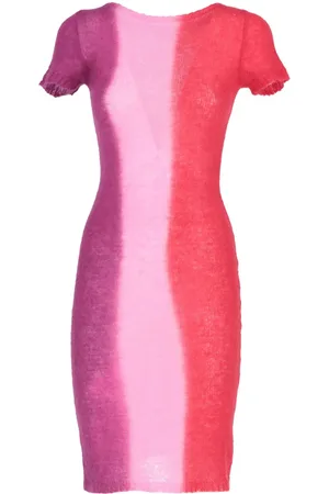 VERSACE Vestido con motivo de rayas 2000