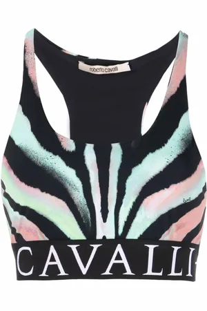 Roberto Cavalli Top con motivo de rayas de cebra