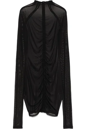 HAN Kjøbenhavn Vestido corto traslúcido